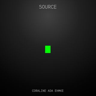 A bright green rectangular cursor against a black gradient background.